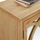 Parker Natural Wood 4 Door Mirrored Sideboard by Lavishway | Sideboards-24290