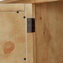 Parker Natural Wood 4 Door Mirrored Sideboard by Lavishway | Sideboards-24289