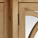 Parker Natural Wood 4 Door Mirrored Sideboard by Lavishway | Sideboards-24288
