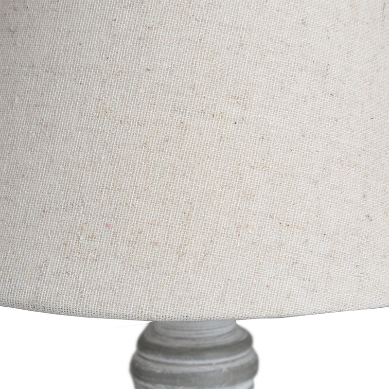 Paros Wood & Linen Antique Table Lamp by Lavishway | Table Lamps-51434
