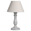 Paros Wood & Linen Antique Table Lamp by Lavishway | Table Lamps-51432
