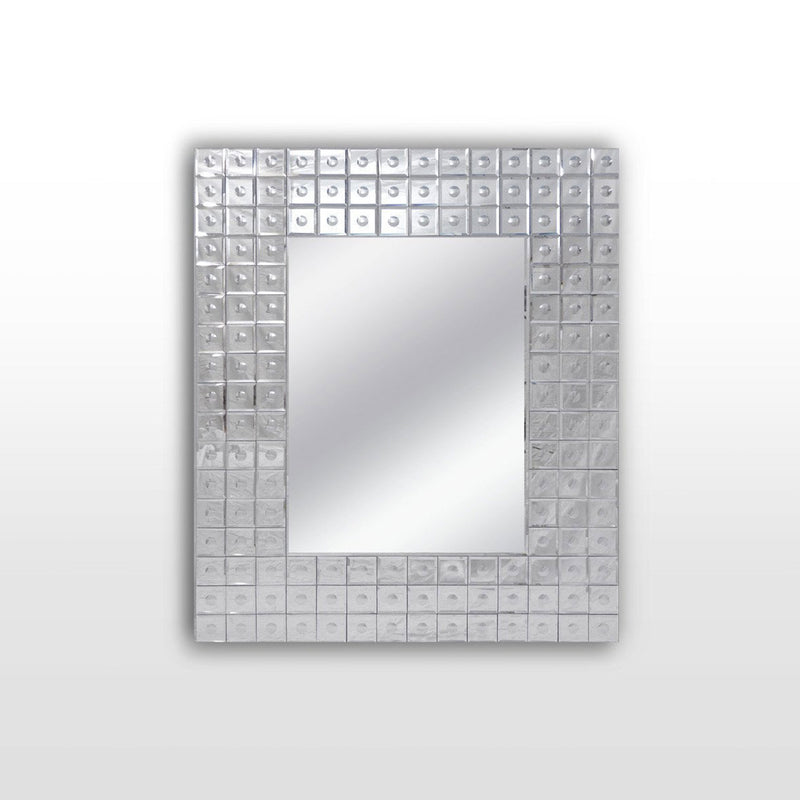 Parrilla Silver Square Wall Mirror by Lavishway | Wall Mirrors-23089