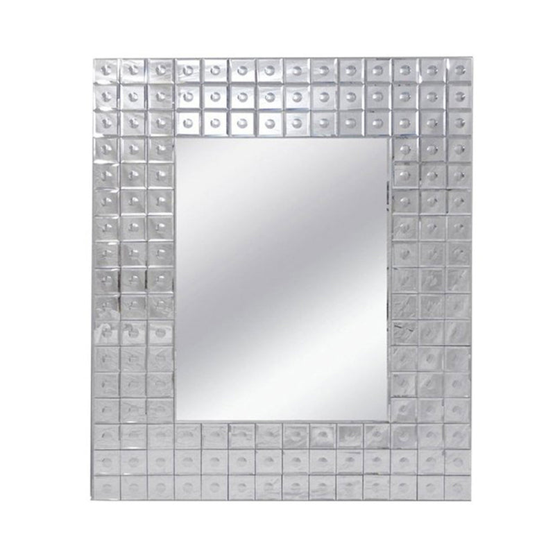 Parrilla Silver Square Wall Mirror by Lavishway | Wall Mirrors-23090