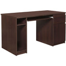Pello Dark Mahogany 1 Door Desk by Lavishway | -44662