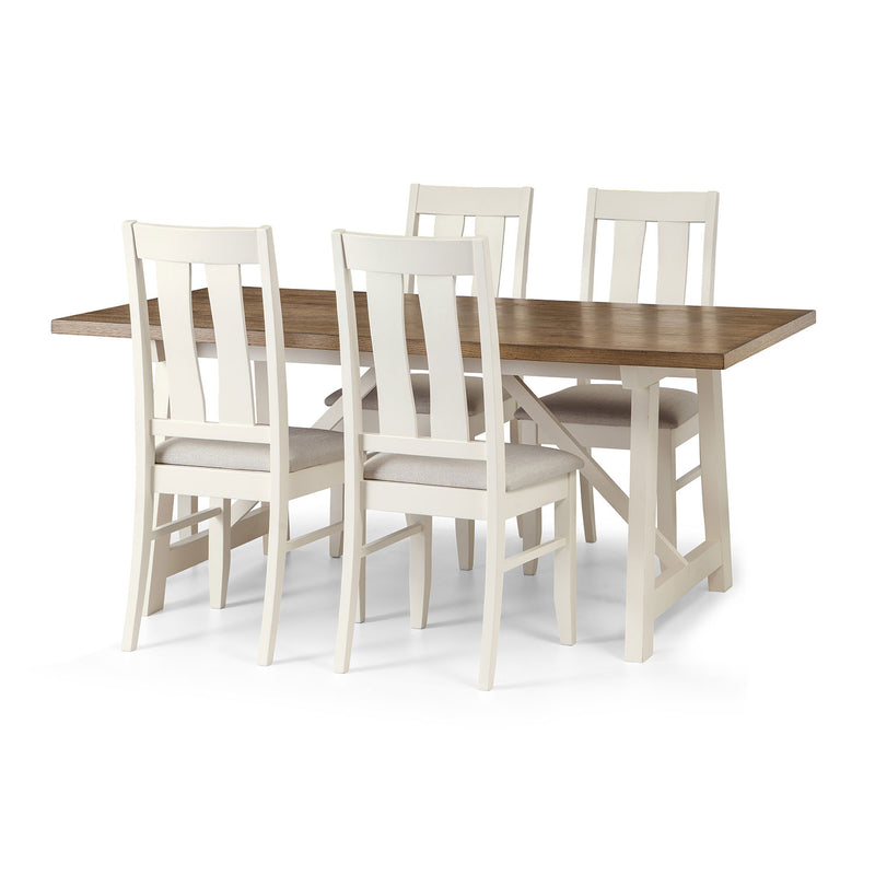 Pembroke Ivory Painted Wooden Dining Table by Lavishway | Dining Tables-61271
