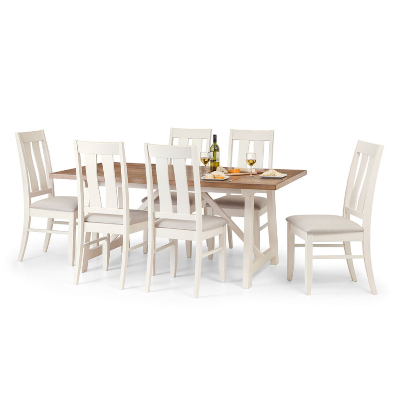 Pembroke Ivory Painted Wooden Dining Table by Lavishway | Dining Tables-61270