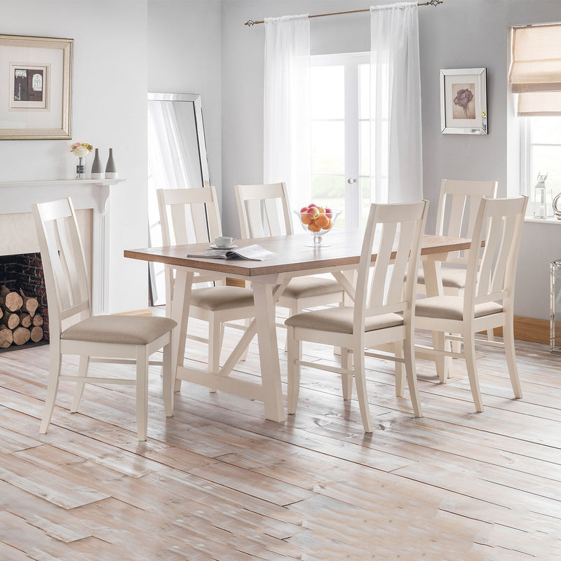 Pembroke Ivory Painted Wooden Dining Table by Lavishway | Dining Tables-61267
