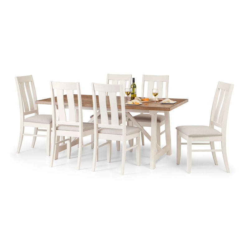 Pembroke Ivory Painted Wooden Dining Chair by Lavishway | Dining Chairs-61282