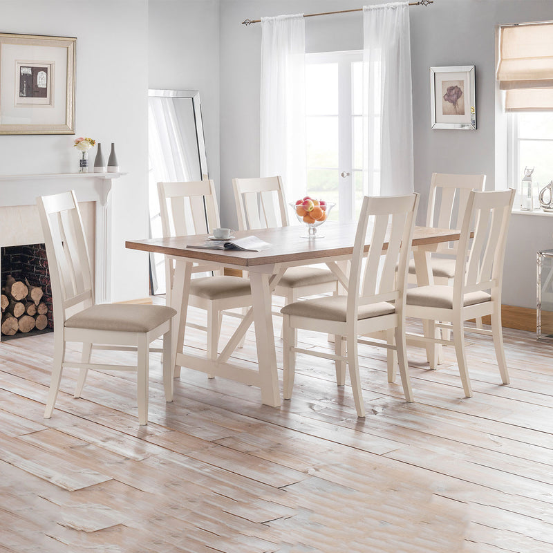 Pembroke Ivory Painted Wooden Dining Chair by Lavishway | Dining Chairs-61276