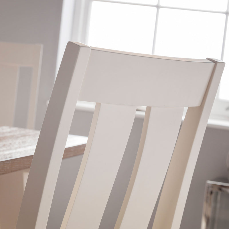 Pembroke Ivory Painted Wooden Dining Chair by Lavishway | Dining Chairs-61279