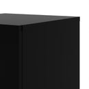 Pepe Black Wooden 2 Drawers Bedside Table