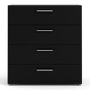 Pepe Black Wooden 4 Chest of Drawers