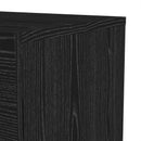 Pepe Black Woodgrain Finish 2 Drawers Bedside