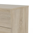 Pepe Oak Finish Wide Wood 8 Chest Of Drawers