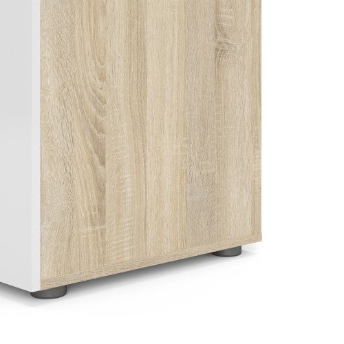 Pepe Oak & White High Gloss 2 Doors Wardrobe