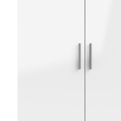 Pepe Oak & White High Gloss 2 Doors Wardrobe