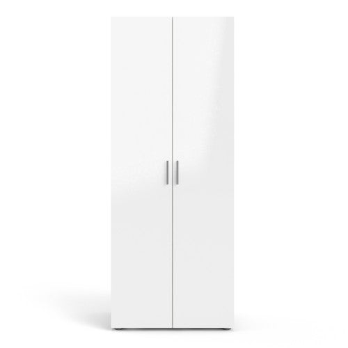 Pepe Oak & White High Gloss 2 Doors Wardrobe