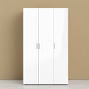 Pepe Oak & White High Gloss 3 Doors Wardrobe