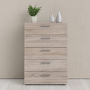 Pepe Truffle Oak Finish 5 Chest Of Drawers
