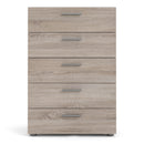 Pepe Truffle Oak Finish 5 Chest Of Drawers