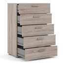 Pepe Truffle Oak Finish 5 Chest Of Drawers
