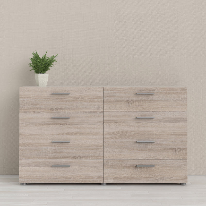 Pepe Truffle Oak Wide 8 Chest of Drawers