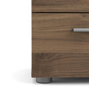 Pepe Walnut Finish 2 Drawers Bedside Table