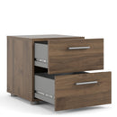 Pepe Walnut Finish 2 Drawers Bedside Table