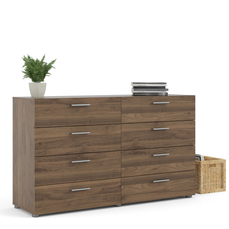 Pepe Walnut Finish Wide 8 Chest Of Drawers