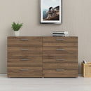 Pepe Walnut Finish Wide 8 Chest Of Drawers