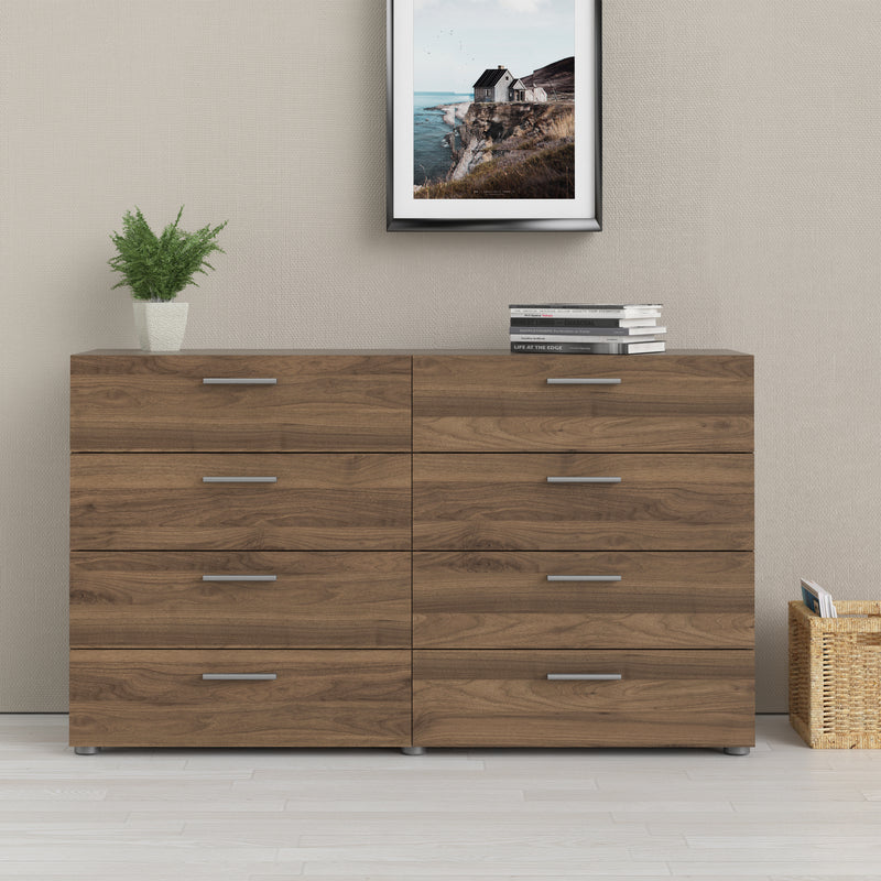 Pepe Walnut Finish Wide 8 Chest Of Drawers