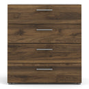 Pepe Walnut Finish Wooden 4 Chest of Drawers