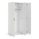Pepe White Wooden 3 Doors Wardrobe
