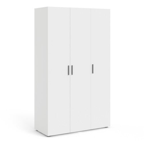 Pepe White Wooden 3 Doors Wardrobe