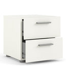 Pepe White Woodgrain Finish 2 Drawers Bedside