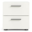 Pepe White Woodgrain Finish 2 Drawers Bedside