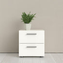 Pepe White Woodgrain Finish 2 Drawers Bedside
