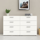 Pepe White Woodgrain Wide 8 Chest of Drawers