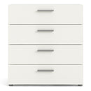 Pepe White Woodgrain Wood 4 Chest of Drawers