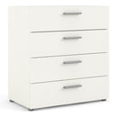 Pepe White Woodgrain Wood 4 Chest of Drawers