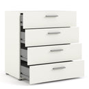 Pepe White Woodgrain Wood 4 Chest of Drawers