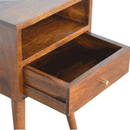 Petite Chestnut Finish 1 Drawer Bedside Table by Lavishway | Bedside Tables-58032