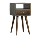 Petite Solid Wood 1 Drawer Bedside Table by Lavishway | Bedside Tables-57998