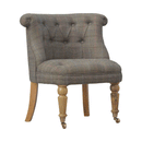 Petite Upholstered Multi Tweed Accent Chair by Lavishway | Accent Chairs-57967