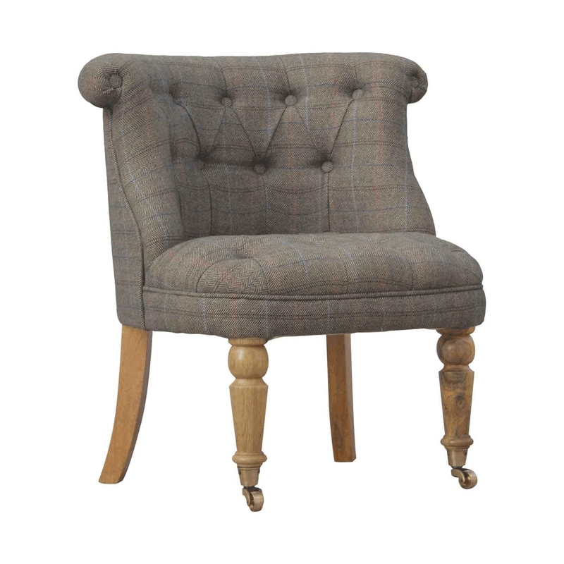 Petite Upholstered Multi Tweed Accent Chair by Lavishway | Accent Chairs-57967