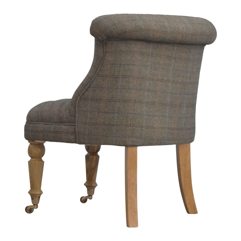 Petite Upholstered Multi Tweed Accent Chair by Lavishway | Accent Chairs-57970