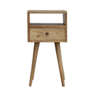 Petite 1 Drawer Oak-ish Bedside Table by Lavishway | Bedside Tables-57922