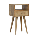 Petite 1 Drawer Oak-ish Bedside Table by Lavishway | Bedside Tables-57921