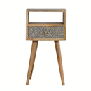 Petite Oak Finish 1 Drawer Bedside Table by Lavishway | Bedside Tables-57892