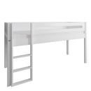 Manis White Mid Sleeper Bed & Safety Rail by Lavishway | Wooden Beds-26417